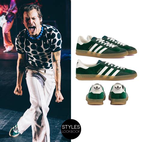 harry styles gucci gazelles|Gucci adidas gazelle.